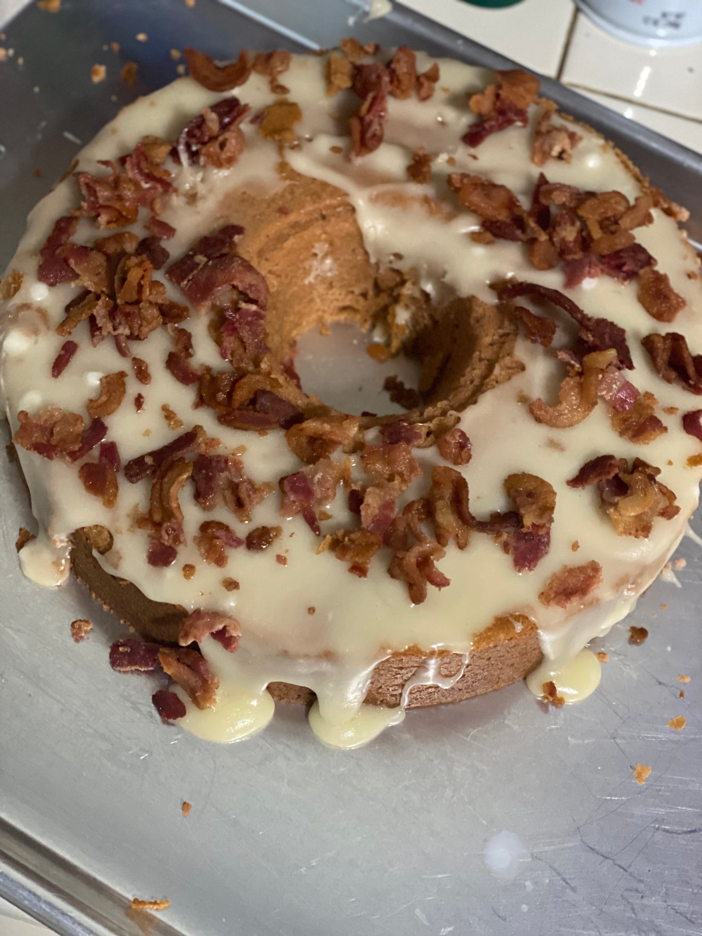 Maple bacon pound cake